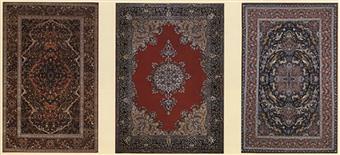 هنر قالی بافی -  طرح فرش -  تصاویر طرح‌های مرکزی ( ۱ )